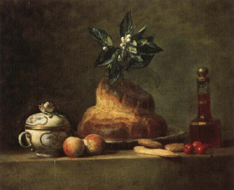 jean-Baptiste-Simeon Chardin The Brioche Norge oil painting art